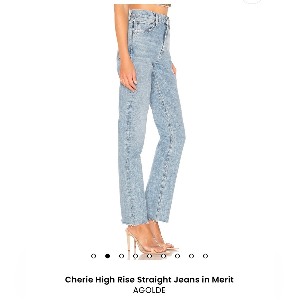 AGOLDE JEANS size 27 Cherie High Rise Straight Jeans in Merit